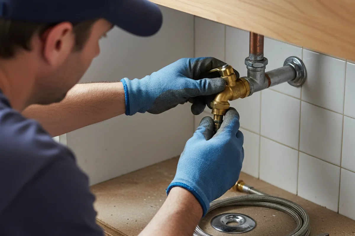 Shutoff valve and fitting work during Emergency Plumbing in Kenosha